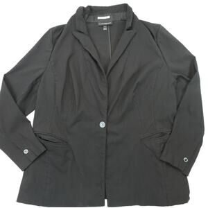 Lane Bryant Black One Button The Bryant Blazer